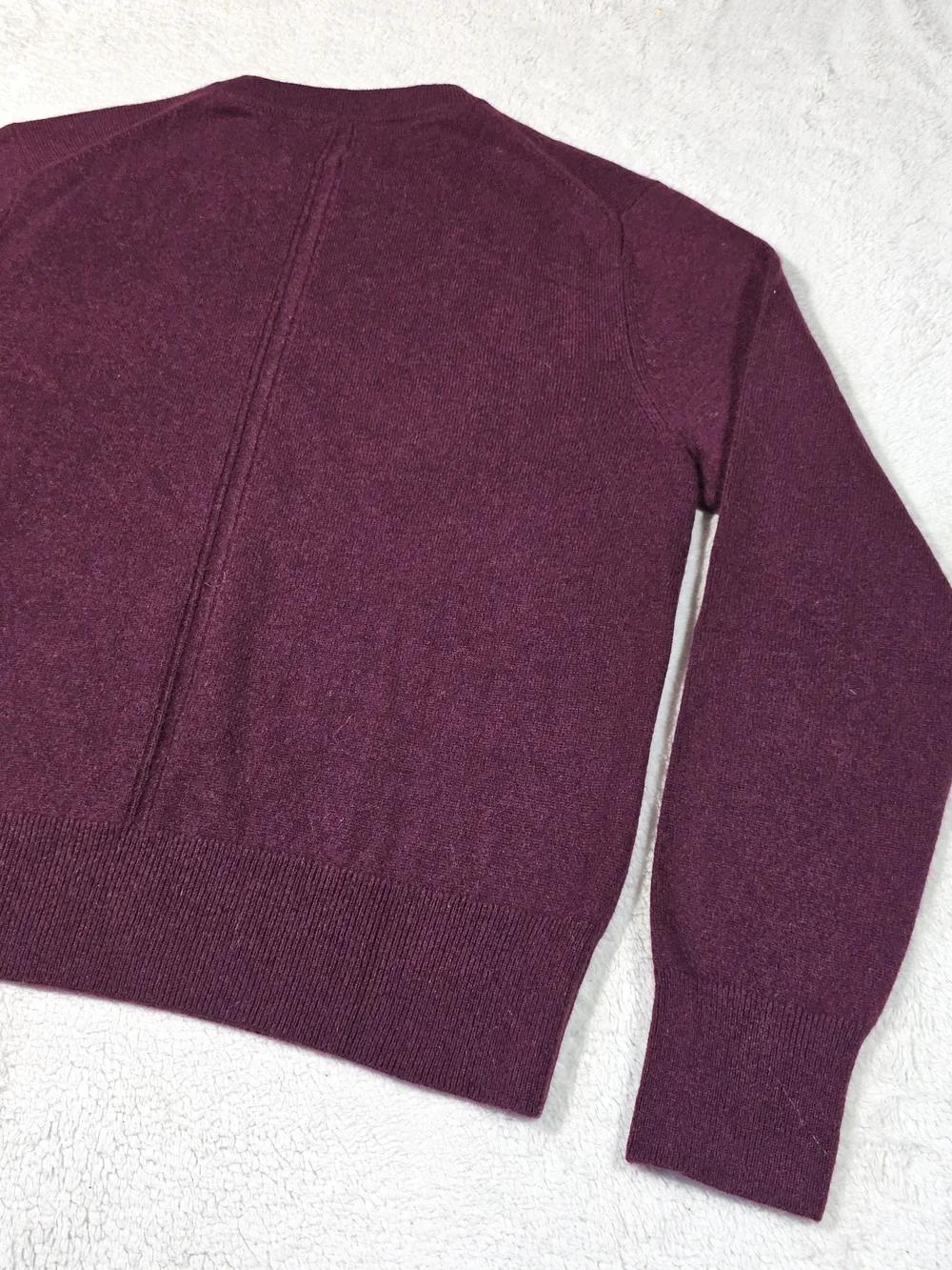 White + Warren Women's Crewneck Sweater - Wine 100% Cashmere.
